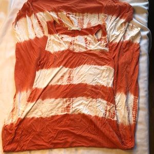 Everleigh Orange High-Low Tie Dye Dress Sz L